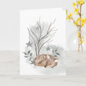 Weihnachten und Neujahr: Wasserfarbe Weihnachten Karte (Gelbe Blume)