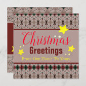 Weihnachten und Neujahr Weihnachten und Grüße Kart Mitteilungskarte (Vorne/Hinten)