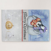 Weihnachten und Pinguine Puzzle (Horizontal)