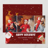 Weihnachten und Reindeer Frohe Weihnachten 3 Foto (Vorne/Hinten)