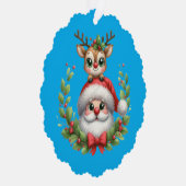 Weihnachten und Reindeer Ornament Karte (Rechts)