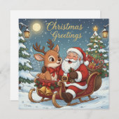 Weihnachten und Reindeer Sleigh (Vorne/Hinten)