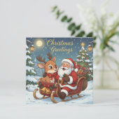 Weihnachten und Reindeer Sleigh (Stehend Vorderseite)