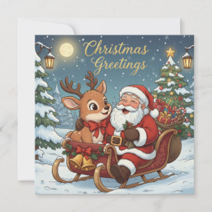 Weihnachten und Reindeer Sleigh