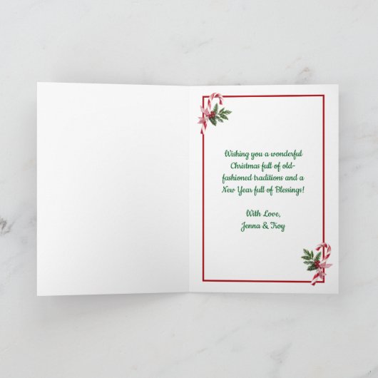 Weihnachten und Rentier am Heiligen Abend (Innenseite)