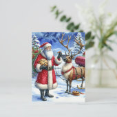 Weihnachten und Rentier am Heiligen Abend (Stehend Vorderseite)