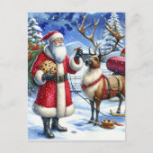 Weihnachten und Rentier am Heiligen Abend (Vorderseite)