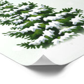 Weihnachten und Rentier auf Weihnachten Hintergrun Poster (Ecke)