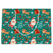 Weihnachten und Rentier Große Geschenktüte (Vorderseite)