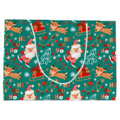 Weihnachten und Rentier Große Geschenktüte (Rückseite)