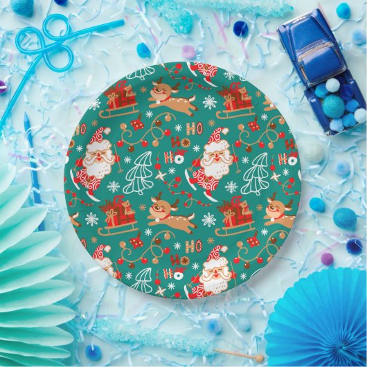 Weihnachten und Rentier Pappteller (Party)
