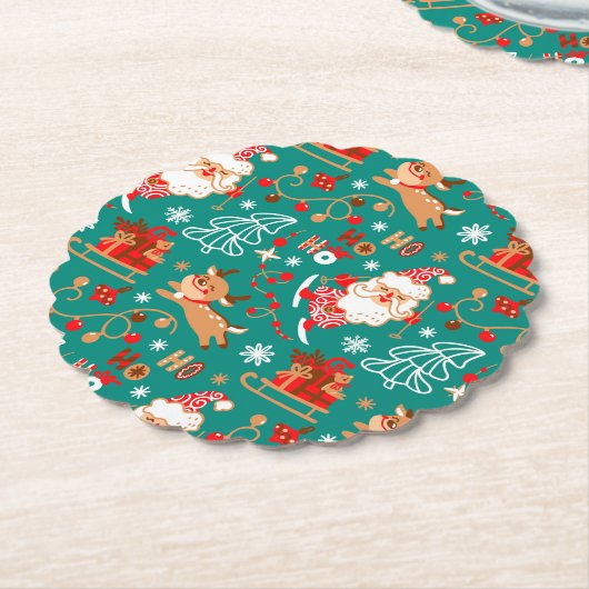 Weihnachten und Rentier Untersetzer (angewinkelt)