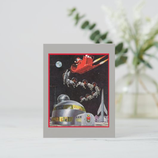 Weihnachten und Rentiere im Weltraum (Stehend Vorderseite)