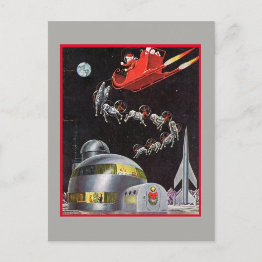 Weihnachten und Rentiere im Weltraum (Vorderseite)