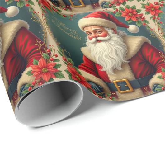 Weihnachten und Rote Poinsettia Geschenkpapier (Rolleneckpunkt)