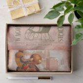 Weihnachten und Schlitten mit Rentier Decoupage Seidenpapier (Geschenk)