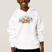 Weihnachten und Schneemänner mit Geschenken Hoodie (Vorderseite)