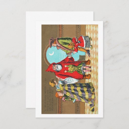 Weihnachten und sein kleiner Freund Einladung (Vorne/Hinten)