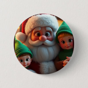 Weihnachten und seine Elfen Button