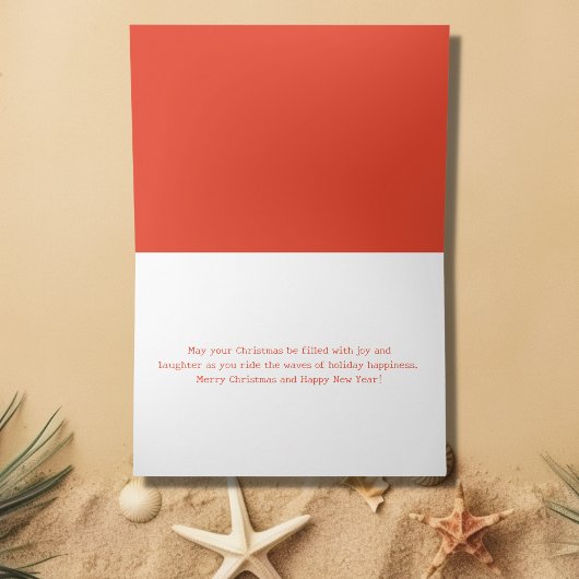 Weihnachten und Surfbrett Retro Surfing Strand Wei