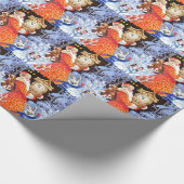 Weihnachten und Uhr Geschenkpapier (Ecke)