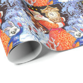 Weihnachten und Uhr Geschenkpapier (Rolleneckpunkt)