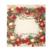 Weihnachten und Urlaub Notizblock (Vorderseite)