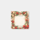 Weihnachten und Urlaub Post-it Klebezettel (Vorderseite)