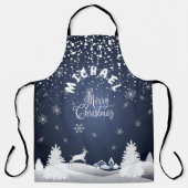 Weihnachten und viel Glück ins neue Jahr! Wintermo Schürze (Vorderseite)