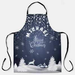 Weihnachten und viel Glück ins neue Jahr! Wintermo Schürze