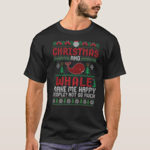 Weihnachten und Wale machen mich glücklich zu Tier T-Shirt