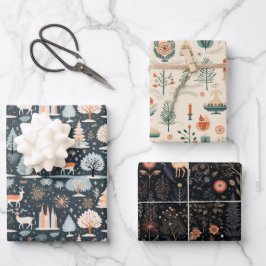 Weihnachten und Weihnachten Geschenkpapier Set