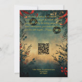 Weihnachten und Weihnachten mit Familienbotschaft Einladung (Rückseite)