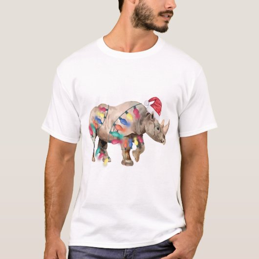 Weihnachten und Weihnachten Rhino Liebhaber der We T-Shirt (Vorderseite)
