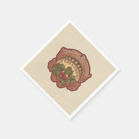 Weihnachten und Weihnachten - Segen Urlaub Serviette (Ecke)