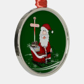 Weihnachten und Weihnachten Silbernes Ornament (Rechts)