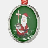 Weihnachten und Weihnachten Silbernes Ornament (Links)