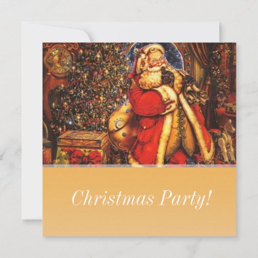 Weihnachten und Weihnachtsdekoration Party Einladung (Rückseite)