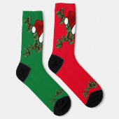 Weihnachten und Weihnachtsmannmütze Mismatch Socken (Rechts)