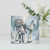 Weihnachten und Weißes Pferd Magisch (Stehend Vorderseite)