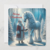 Weihnachten und Weißes Pferd Magisch (Vorderseite)