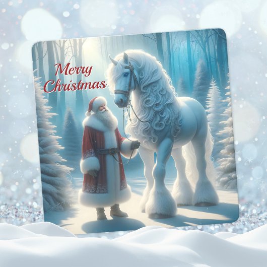 Weihnachten und Weißes Pferd Magisch