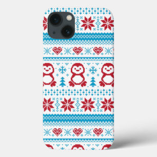 Weihnachten und Winter gestricktes Muster Case-Mate iPhone Hülle