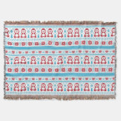 Weihnachten und Winter gestricktes Muster Decke (Vorderseite)