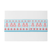 Weihnachten und Winter gestricktes Muster Einladungsbanderole (Rückseitenbeispiel)