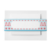 Weihnachten und Winter gestricktes Muster Einladungsbanderole (Vorderseite Beispiel)