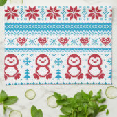 Weihnachten und Winter gestricktes Muster Handtuch (Gefaltet)