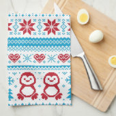Weihnachten und Winter gestricktes Muster Handtuch (Viertel Falte)