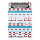 Weihnachten und Winter gestricktes Muster Mini Klemmbrett (Vorderseite)