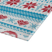 Weihnachten und Winter gestricktes Muster Schneidebrett (Ecke)